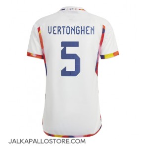 Belgia Jan Vertonghen #5 Vieraspaita MM-kisat 2022 Lyhythihainen